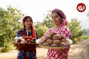 ببینید| غذای روستایی در ایران؛ پخت کوفته قلقلی با پلو زعفرانی در طبیعت