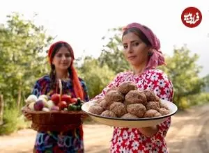 ببینید| غذای روستایی در ایران؛ پخت کوفته قلقلی با پلو زعفرانی در طبیعت