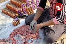 (ویدئو) پاکستانی ها چگونه میلیاردها ترقه را در کارگاه های کوچک تولید می کنند؟