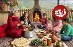 ببینید| غذای روستایی در ایران؛ پخت آش رشته سنتی  و نان محلی در روستایی کوهستانی