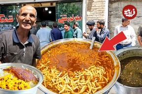 ببینید؛ غذای خیابانی در ایران؛ پخت قیمه و قرمه سبزی اصیل در قم