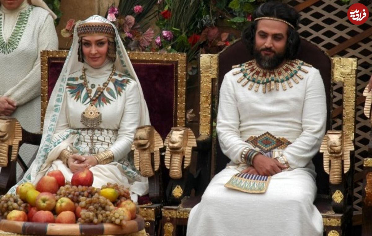 عکس| سفر زمان؛ عکس یادگاری «آسنات و منسه، همسر و دختر یوزارسیف» در پشتصحنه «یوسف پیامبر»