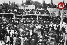 عکس| سفر در زمان؛ نمایی از برگزاری آیین تعزیه در دوران قاجار