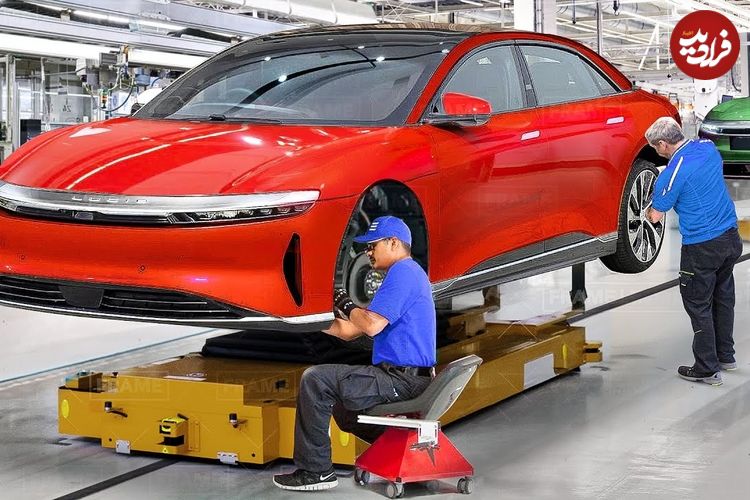 ببینید؛ نگاهی به مراحل تولید خودروهای برقی پیشرفته لوسید در آمریکا
