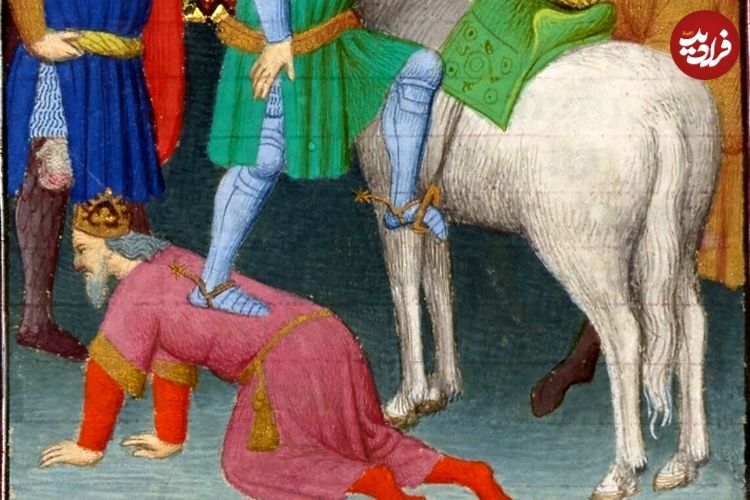 تحقیر تاریخی «امپراتور روم» در زیر پای «شاپور ساسانی»