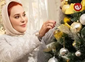 تصاویر؛ استایل زمستانی و درخشان «آرام جعفری»؛ پیشواز کریسمس با تم نقره‌ای 