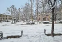 (ویدئو) تفرش با برف بهاری سفیدپوش شد