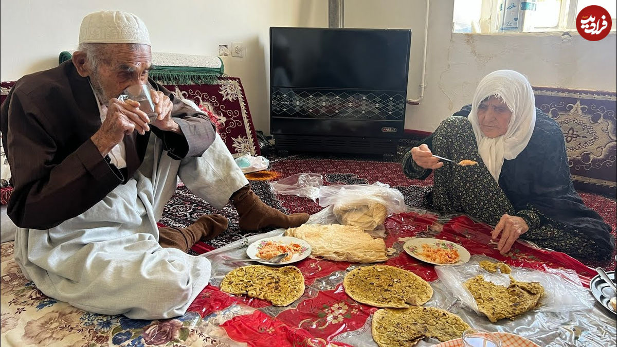 (ویدئو) غذای روستایی در ایران؛ پخت استانبولی با پوجه توسط بانوی 100 ساله