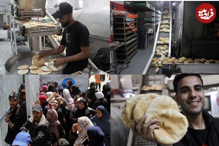 (ویدئو) زنده شدن یک نانوایی در غزه