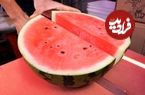 ببینید؛ نگاهی نزدیک به برش زدن هندوانه، طالبی و آناناس به روش فروشنده کره ای