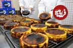 ببینید؛ غذای خیابانی در کره؛ پخت چیز کیک اسپانیایی در سئول