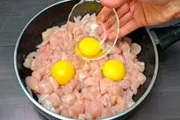 ببینید| طرز تهیه یک غذای فوری با مرغ و تخم مرغ