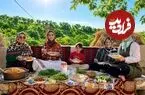 ببینید| غذای روستایی در ایران؛ پخت استانبولی و تهیه سالاد در مزرعه