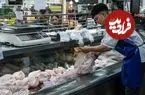 عکس| سفر به تهران قدیم؛ «یک مغازه مرغ فروشی» در درروس؛ سال ۱۳۴۵
