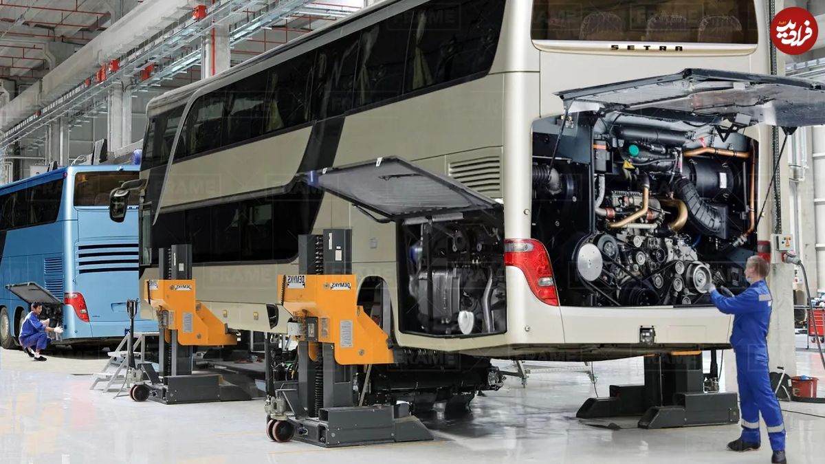 چگونه آلمانی‌ها اتوبوس‌های مجلل بزرگ خود را در کارخانه میلیارد دلاری می سازند؟
