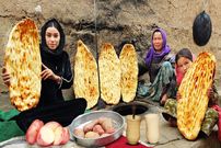 ببینید؛ غذای روستایی در افغانستان؛ پخت نان سنتی و سیب زمینی زغالی