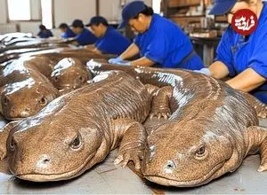 ببینید| چگونه میلیون‌ها سمندر غول‌پیکر در چین پرورش داده و فرآوری می‌شوند؟