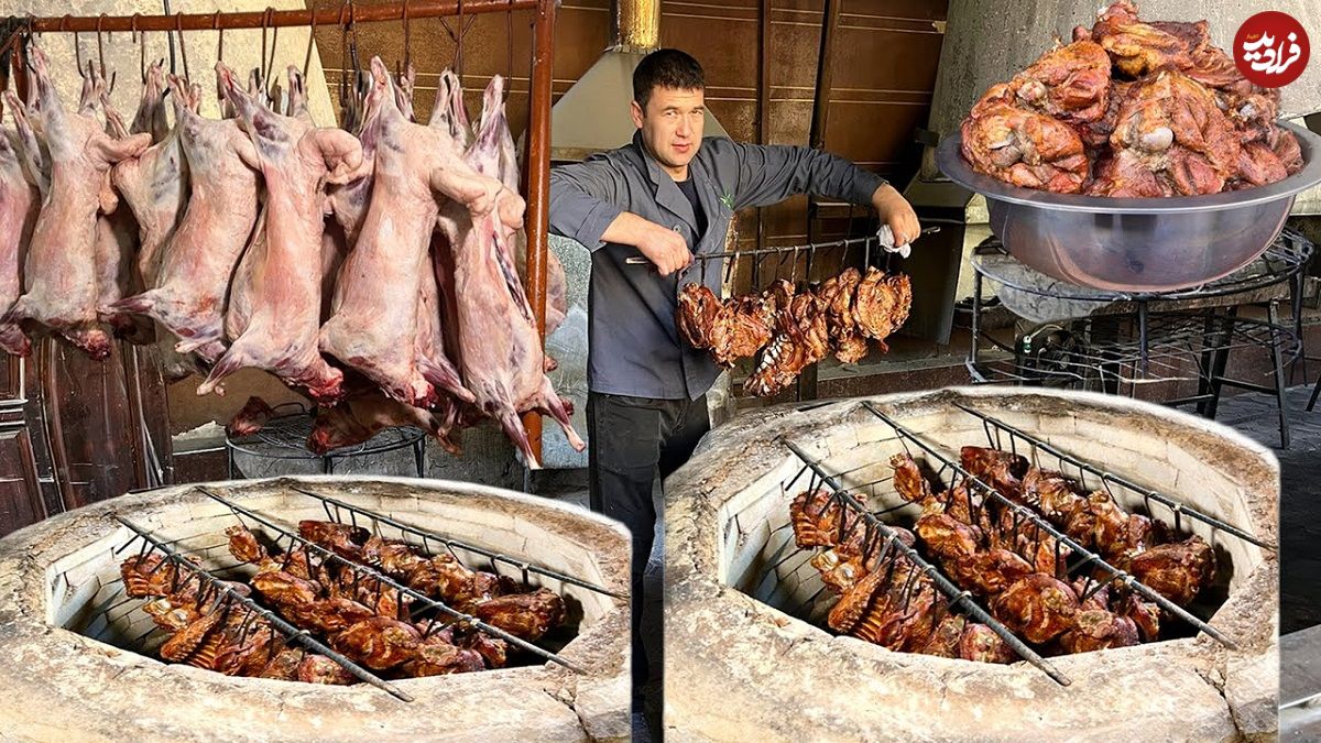 ببینید؛ غذای خیابانی در ازبکستان؛ کباب کردن گوشت گوسفند به روش متفاوت تاشکندی ها