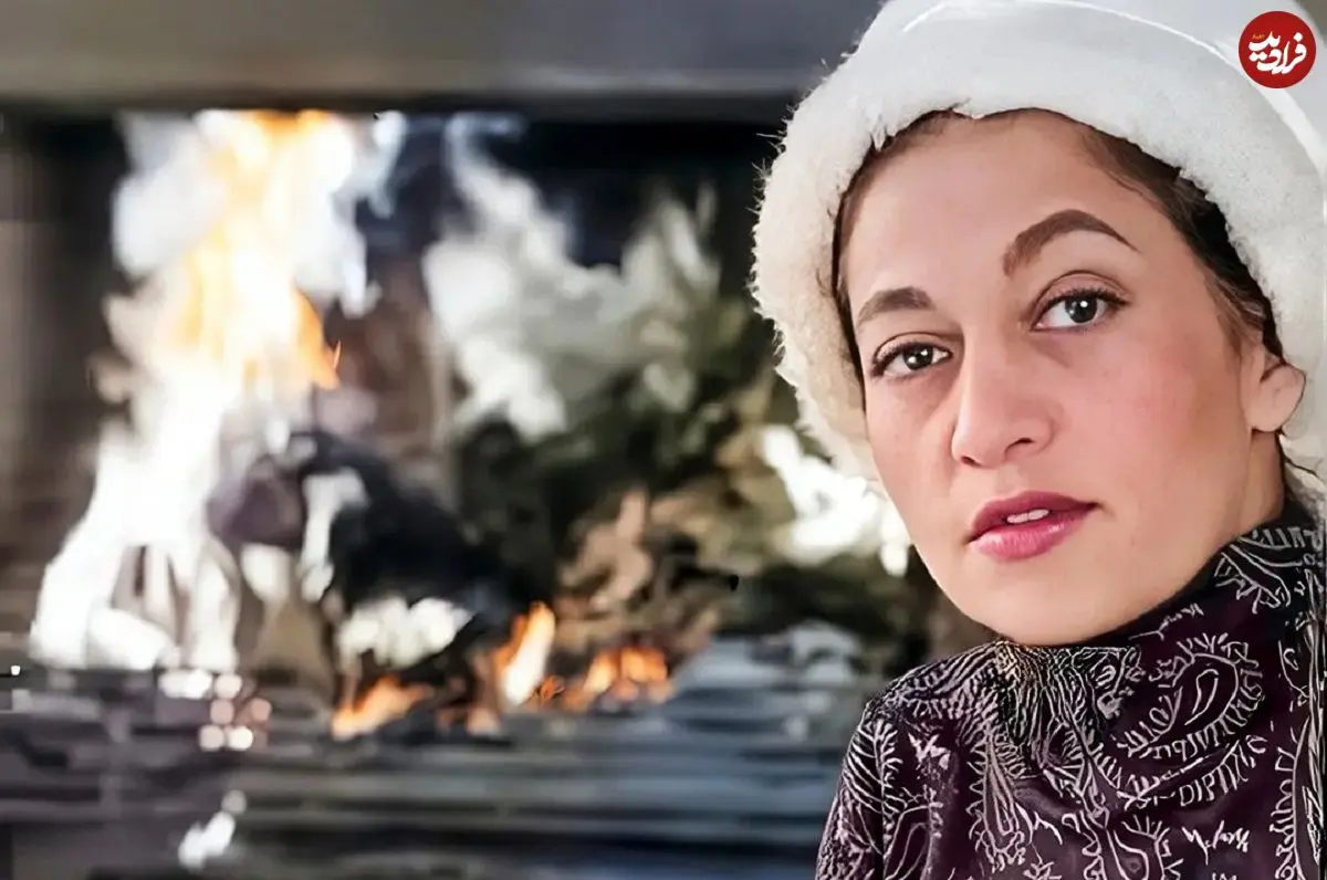 عکس| سفر در زمان؛ «مرضیه» در حال چای دم کردن در حیاط خانه اش در تهران؛ سال 54