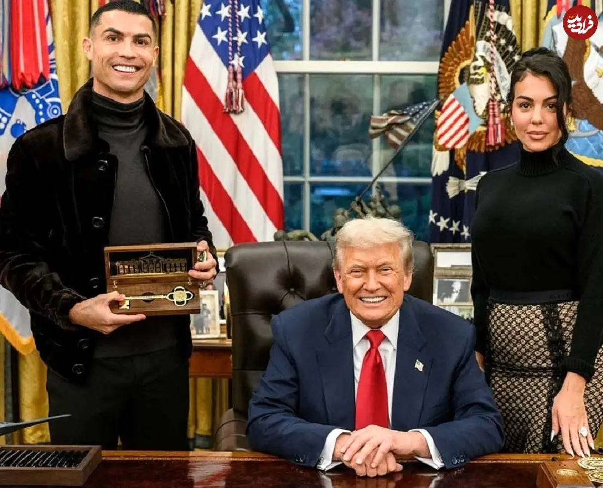 عکس| جورجینا رودریگز در دفتر کار ترامپ 