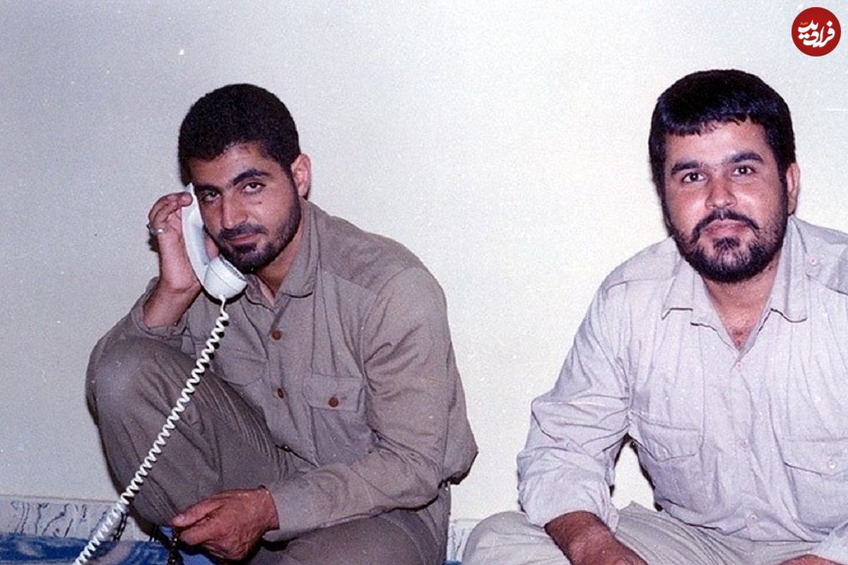 عکس؛ سفر در زمان؛ «سردار سلیمانی و حسن طهرانیمقدم» در جبهه؛ دهه 60
