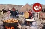 ببینید| غذای روستایی در افغانستان؛ پخت بریانی با گوشت بز و در کوهستان