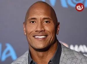 عکس| سفر در زمان؛ «دواین جانسون» در 28 سالگی و در یک برنامه تلویزیونی؛ سال 1379