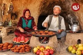 ببینید| غذای روستایی در افغانستان؛ تهیه کوفته کباب توسط زوج مسن افغان