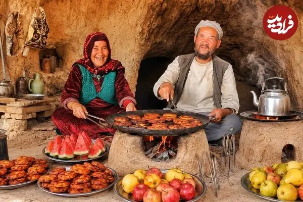 ببینید| غذای روستایی در افغانستان؛ تهیه کوفته کباب توسط زوج مسن افغان