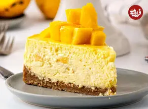 طرز تهیه چیز کیک انبه با بیسکوییت؛ دسر شیک و خوشمزه
