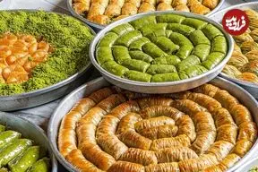 ببینید| غذای خیابانی در ترکیه؛ مراحل پخت باقلوا در غازی عینتاب