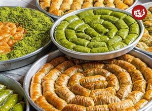 ببینید| غذای خیابانی در ترکیه؛ مراحل پخت باقلوا در غازی عینتاب