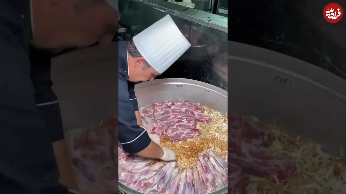(ویدئو) غذای خیابانی؛ نحوه طبخ چلو ماهیچه و چلو گوشت در یک رستوران ایرانی