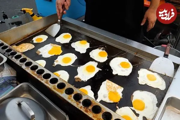 ببینید| غذای خیابانی در تایوان؛ نودل با استیک مرغ، گوشت و تخم مرغ در تایپه