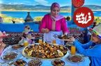 ببینید؛ غذای روستایی در مراکش؛ پخت چلو خورشت آلو و سالاد در روستایی زیبا