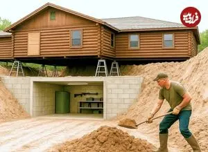 ویدئو| بازسازی یک کلبه قدیمی و ساخت یک پناهگاه مخفی زیر آن در جنگل