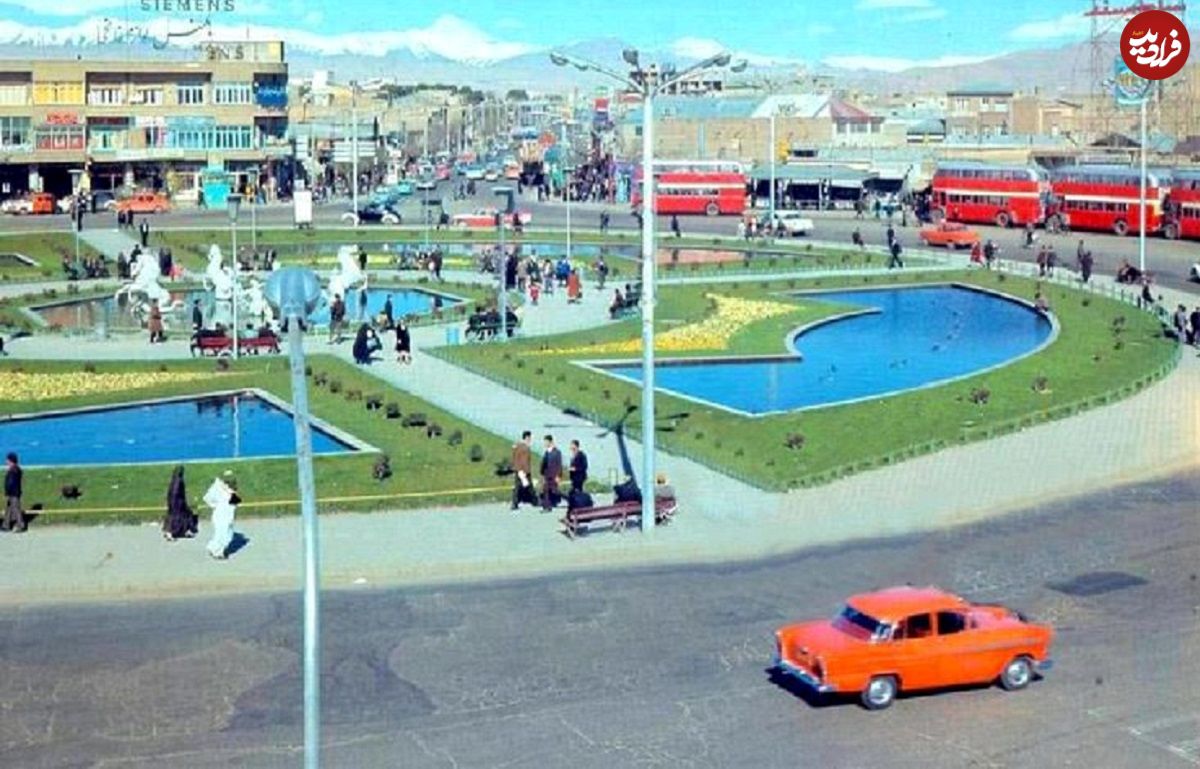 عکس؛ سفر در زمان؛ ظاهر «خودروها، عابران و میدان فوزیه» در سال 1346
