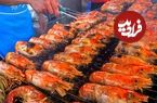 ببینید؛ غذای خیابانی در تایلند؛ میگو، صدف و ماهی مرکب کبابی در بانکوک