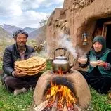 ببینید| غذای روستایی در افغانستان؛ پخت نان سنتی در تنور گِلی و تهیه شیرچای