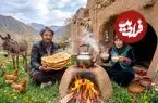 ببینید| غذای روستایی در افغانستان؛ پخت نان سنتی در تنور گِلی و تهیه شیرچای