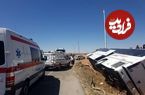 ببینید؛ برخورد اتوبوس زائران اربعین با جدول کنار جاده در محور بصره – شلمچه؛ ۴ نفر جان باختند؛ ۵۷ تن مصدوم شدند