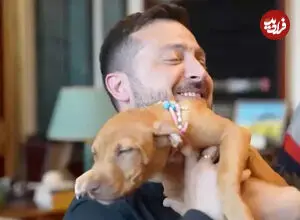 ببینید| زلنسکی یک توله‌سگ هدیه گرفت