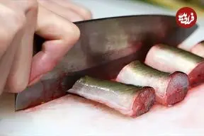 ببینید| غذای خیابانی در ژاپن؛ کباب مارماهی آب شیرین در کیوتو