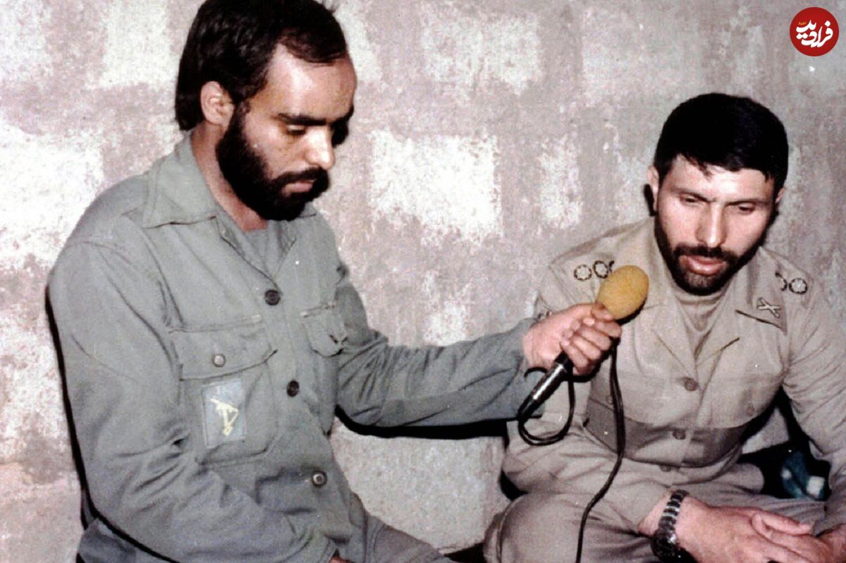 عکس؛ سفر در زمان؛ «شهید صیاد شیرازی» با مدل ریش متفاوت در جبهه؛ دهه 60