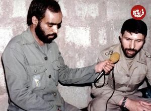 عکس؛ سفر در زمان؛ «شهید صیاد شیرازی» با مدل ریش متفاوت در جبهه؛ دهه 60