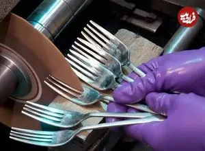 ببینید| فرآیند تولید انبوه چنگال در کارخانه ای قدیمی در کره جنوبی