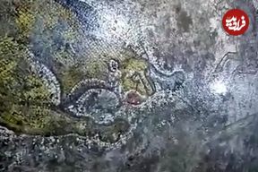 «موزاییک» دوران روم باستان با طرح حیوانات از عمق دو متری زمین بیرون آمد