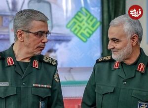 عکس؛ سفر در زمان؛ «سرلشکر باقری در حال گریه کنار پیکر سردار سلیمانی»؛ سال 98