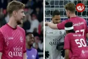 ببینید| رشوه ۱۰ هزار دلاری مستربیست به دروازه‌بان برای گل‌زنی در بازی خیریه فوتبال+ 