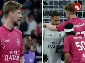 ببینید| رشوه ۱۰ هزار دلاری مستربیست به دروازه‌بان برای گل‌زنی در بازی خیریه فوتبال+ 